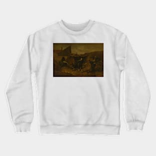 Dans la Tranchee by Etienne-Prosper Berne-Bellecour Crewneck Sweatshirt